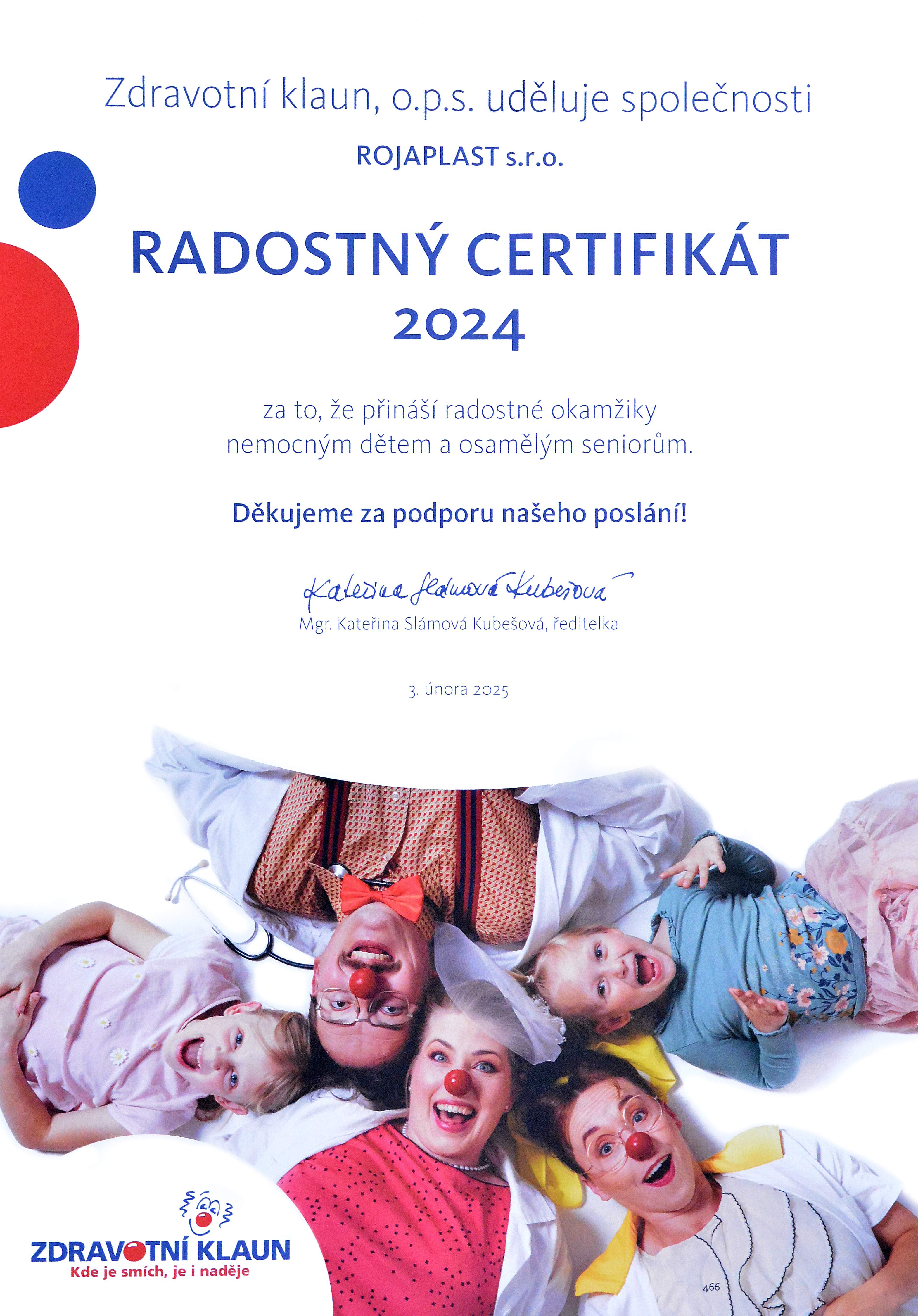 certifikát web